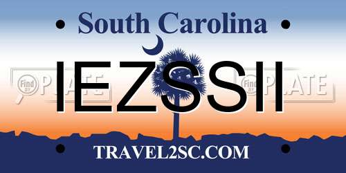 IEZSSII South Carolina License Plate