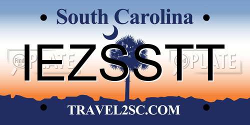 IEZSSTT South Carolina License Plate