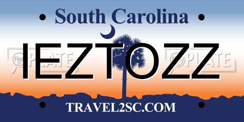 IEZTOZZ South Carolina License Plate