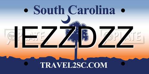 IEZZDZZ South Carolina License Plate