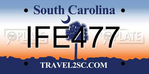 IFE477 South Carolina License Plate