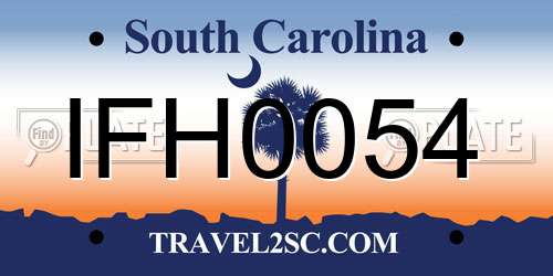 IFH0054 South Carolina License Plate