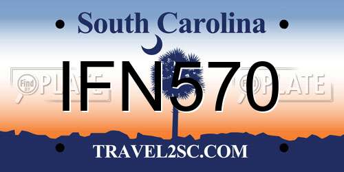 IFN570 South Carolina License Plate
