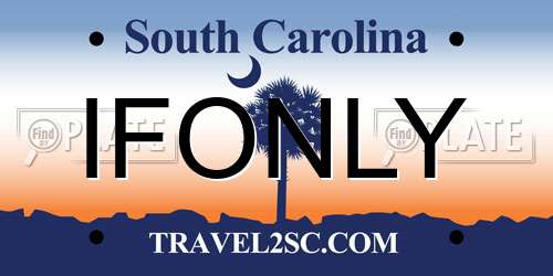 IFONLY South Carolina License Plate