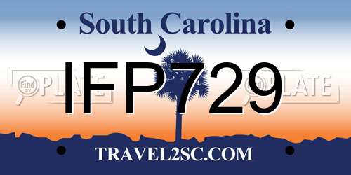 IFP729 South Carolina License Plate