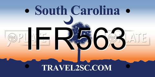 IFR563 South Carolina License Plate
