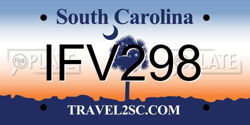 IFV298 South Carolina License Plate