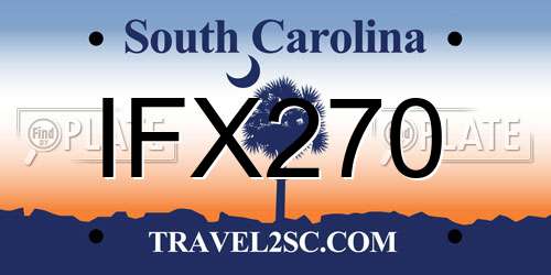 IFX270 South Carolina License Plate