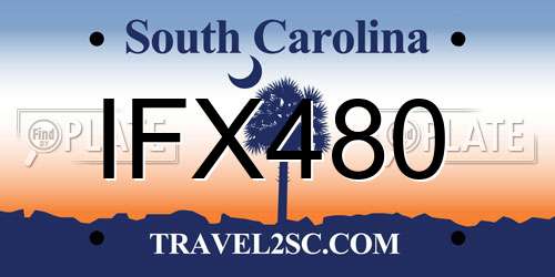 IFX480 South Carolina License Plate