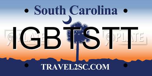 IGBTSTT South Carolina License Plate