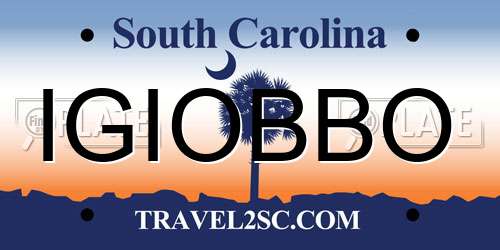 IGIOBBO South Carolina License Plate