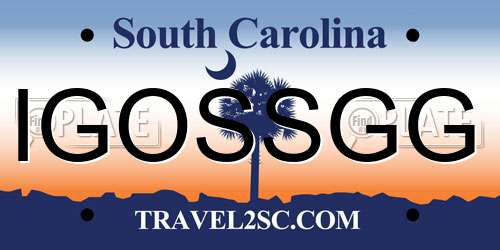 IGOSSGG South Carolina License Plate