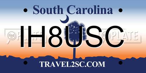 IH8USC South Carolina License Plate