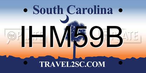 IHM59B South Carolina License Plate