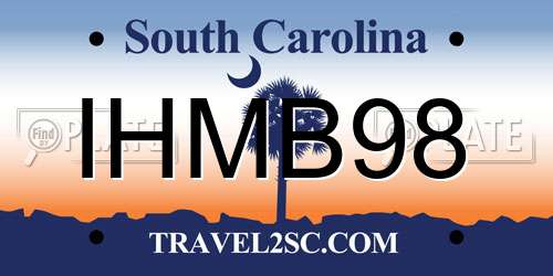 IHMB98 South Carolina License Plate