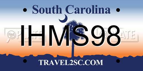 IHMS98 South Carolina License Plate