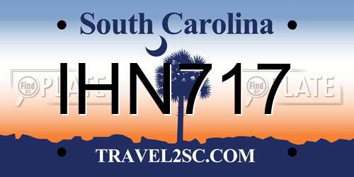 IHN717 South Carolina License Plate