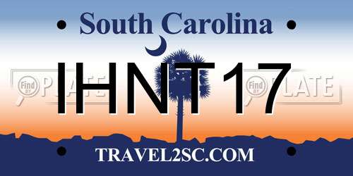 IHNT17 South Carolina License Plate