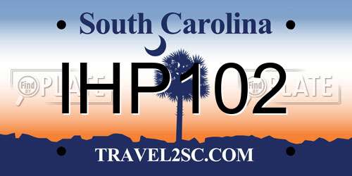 IHP102 South Carolina License Plate