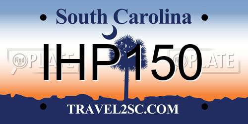 IHP150 South Carolina License Plate