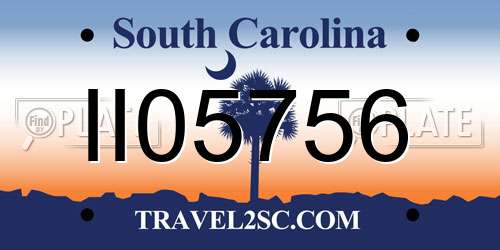 II05756 South Carolina License Plate