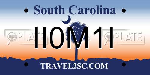 II0M1I South Carolina License Plate