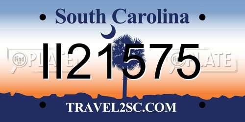II21575 South Carolina License Plate