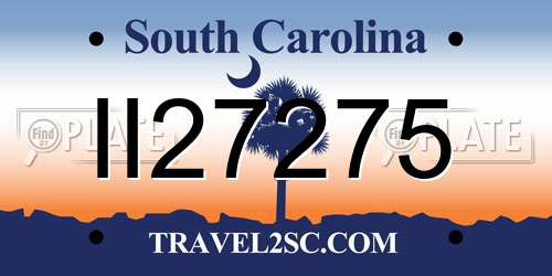 II27275 South Carolina License Plate