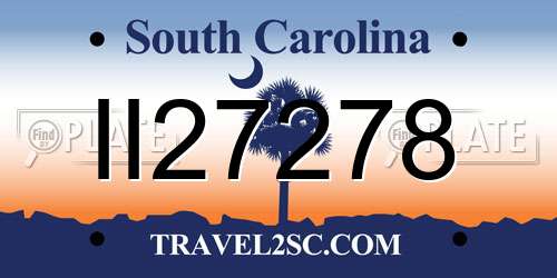 II27278 South Carolina License Plate