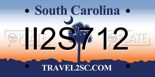 II2S712 South Carolina License Plate
