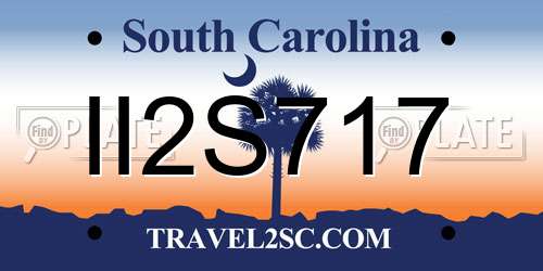 II2S717 South Carolina License Plate
