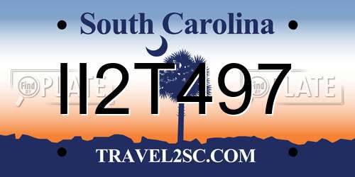 II2T497 South Carolina License Plate