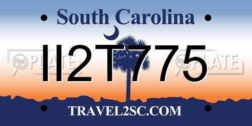II2T775 South Carolina License Plate