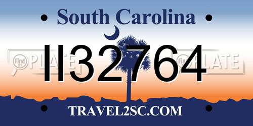 II32764 South Carolina License Plate