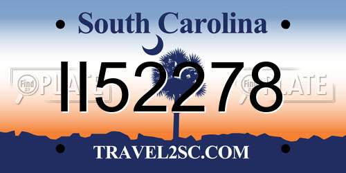 II52278 South Carolina License Plate