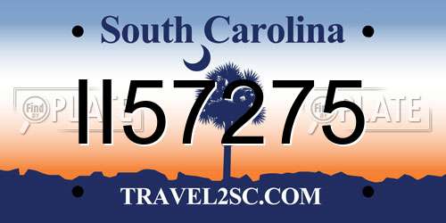 II57275 South Carolina License Plate