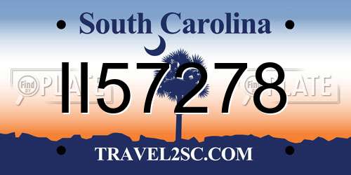 II57278 South Carolina License Plate