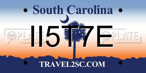 II5T7E South Carolina License Plate