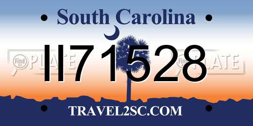 II71528 South Carolina License Plate