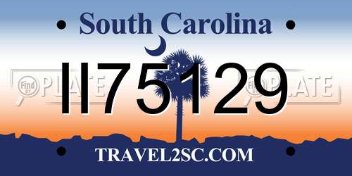 II75129 South Carolina License Plate
