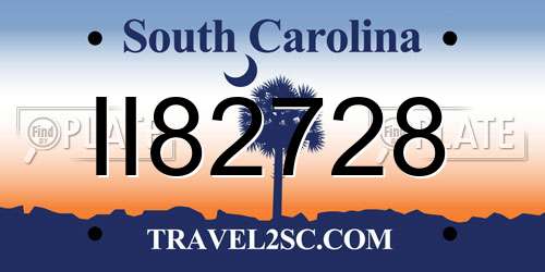 II82728 South Carolina License Plate