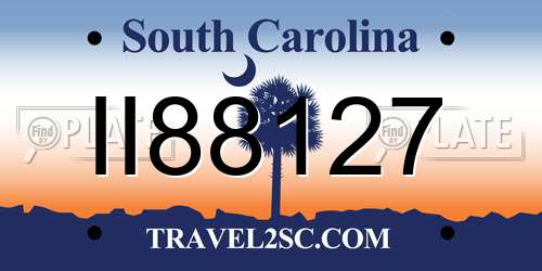 II88127 South Carolina License Plate