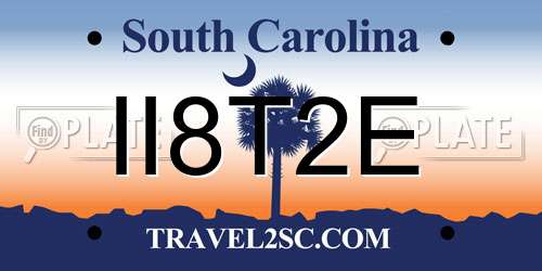 II8T2E South Carolina License Plate