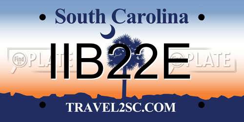 IIB22E South Carolina License Plate