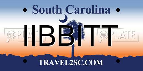IIBBITT South Carolina License Plate