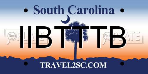 IIBTTTB South Carolina License Plate