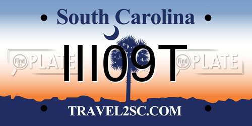 III09T South Carolina License Plate