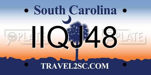 IIQJ48 South Carolina License Plate