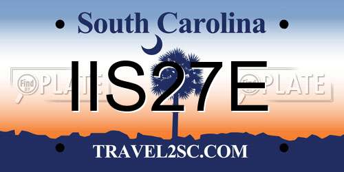 IIS27E South Carolina License Plate