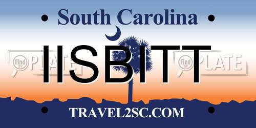 IISBITT South Carolina License Plate